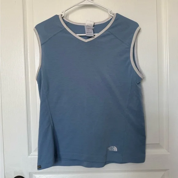 The North Face Gray and White Fitted Sleeveless Tank Top - Picture 2 of 7